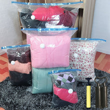 Load image into Gallery viewer, Air Vacuum Compressed Storage Bag Home Organizer Transparent Border Foldable Seal travel Saving Space Package Bags for clothes